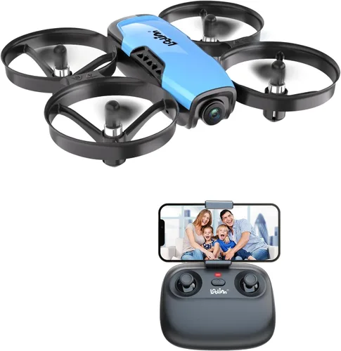 Vista 10 de Loolinn Dron para niños de 8 años o más, regalo con cámara, mini dron, cuadricóptero con control remoto con cámara ajustable de 90°, seguro
