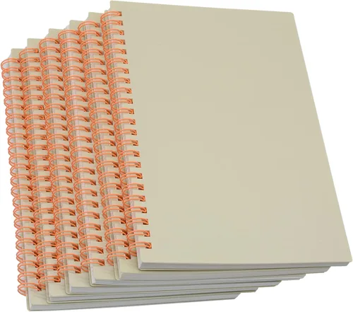 Vista 5 de Yansanido Cuaderno de espiral, 6 unidades A5 de plástico grueso de tapa dura negra de 0.276 in, 80 hojas, 160 páginas para estudio y trabajo