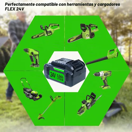 Vista 5 de DTK Reemplazo de batería para batería Flex 24V 5Ah FX0331-1 2 paquetes