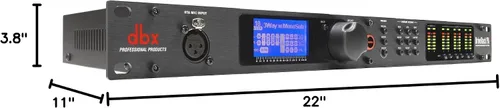 Vista 4 de dbx DriveRack PA2 2x6 PA Sistema completo de gestión de altavoces profesionales, montaje en rack con control Android e iOS. Negro