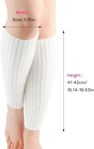 Vista 3 de Lyxbone Leg Warmers for Women,Neon Leg Warmers,80s Costumes for Women,Leg Warmers for Women Winter,Pink Leg Warmers