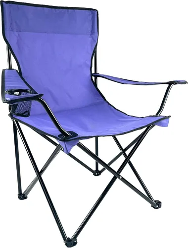 Vista 3 de Silla plegable portátil para acampar al aire libre [grande] (morado)