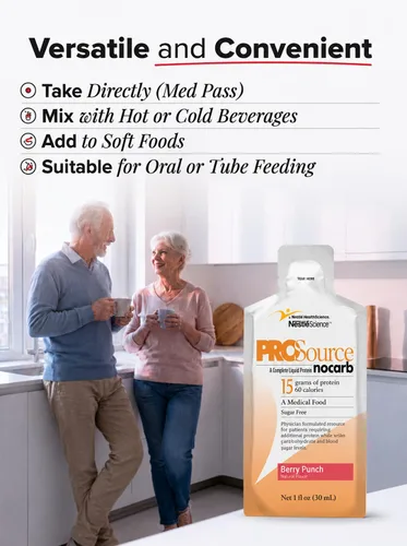 Vista 6 de Medtrition ProSource NoCarb Berry Punch - Paquete de 25-1 fl oz