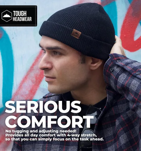 Vista 49 de Tough Headwear Daily Knit Beanie – Gorros para hombre – Sombreros de invierno para hombres y mujeres – Sombreros de punto cálidos para clima frío