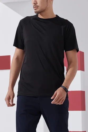 Vista 2 de Facitisu 5 Pack Mens Quick Dry Short Sleeve T-Shirts Casual Crew Neck Tee