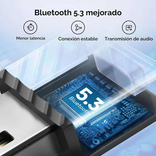 Vista 3 de Adaptador Bluetooth USB-C para PS5 - Transmisor inalámbrico Bluetooth 5.3 con APTX baja latencia y aptX adaptativo, Plug & Play
