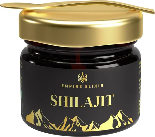 Vista 3 de Shilajit - Tarro de resina pura del Himalaya de 0.71 onzas – por Empire Elixir de alta potencia de grado dorado para hombres y mujeres Suplemento