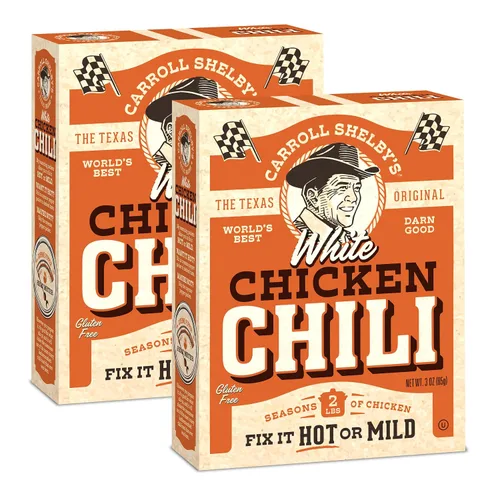 Vista 13 de Carroll Shelby's Original Texas Brand White Chicken Chili Kit 3oz Box (Pack of 1)