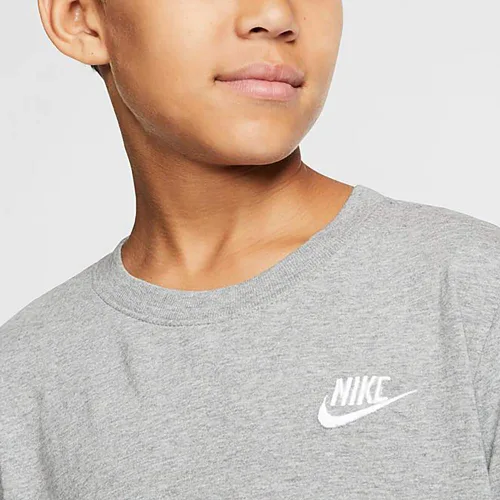 Vista 5 de Nike Camiseta Futura bordada NSW para niño (niños pequeñosniños grandes) negroblanco LG (14-16 niño grande), Mezcla
