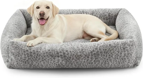 Vista 12 de JOEJOY Cama para Perro de Tamaño Mediano, Cama para Mascotas Ortopédica Lavable de Forro Polar de Pana Suave Premium con Funda de Cremallera