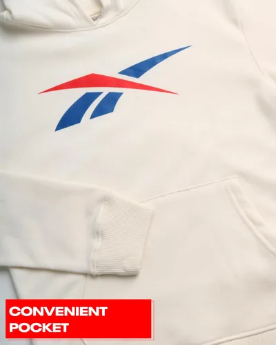 Vista 4 de Reebok Sudadera para niños Sudadera con capucha Active Fleece Pullover (Talla 4-20)