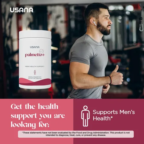 Vista 5 de USANA Palmetto Plus Saw Palmetto Suplemento de próstata para hombres - (28 cápsulas por envase) - Tamaño de la porción: 1 cápsula