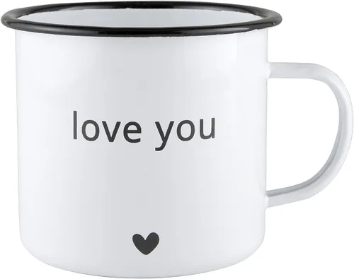 Vista 3 de Santa Barbara Design Studio Tazas de café esmaltadas para boda, juego de 2, Love You More