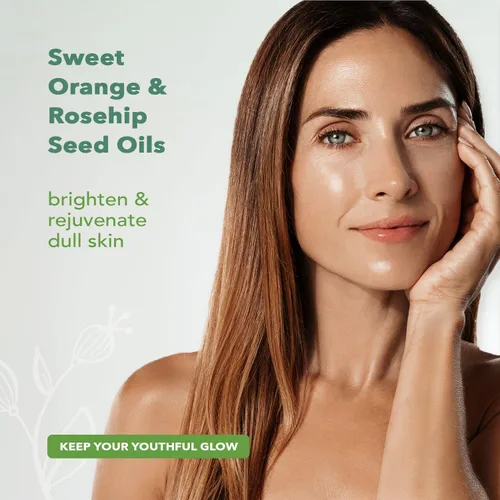 Vista 4 de Nourish Organic Crema nutritiva para la piel, naranja dulce y rosa mosqueta, sin OMG, libre de crueldad, certificado orgánico por USDA (3 onzas)