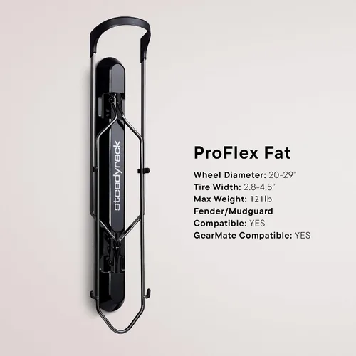 Vista 5 de Steadyrack Soporte para Bicicletas para Bicicletas de Neumáticos Anchos - El Soporte de Pared Vertical Original para Bicicletas - Se Adapta a