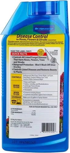 Vista 2 de Bayer Advanced 701250 Concentrado para el control de enfermedades de rosas, flores y arbustos, 32 onzas.