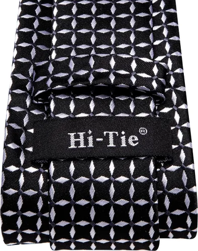 Vista 66 de Hi-Tie Corbata clásica de cachemira para hombre con pañuelo y gemelos a cuadros