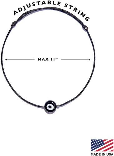 Vista 5 de NAZ COLLECTION - Pulsera de Hilo Contra el Mal de Ojo Hecha a Mano Kabbalah Protección Hamsa Ajustable Pulsera Mexicana Mal De Ojo Amuleto