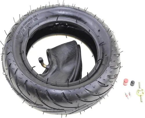 Vista 2 de Trkimal Tubo interior de neumático delantero 90/65-6.5 con vástago de válvula en ángulo TR87 para mini bicicleta de bolsillo de 38 cc, 47 cc, 49 cc