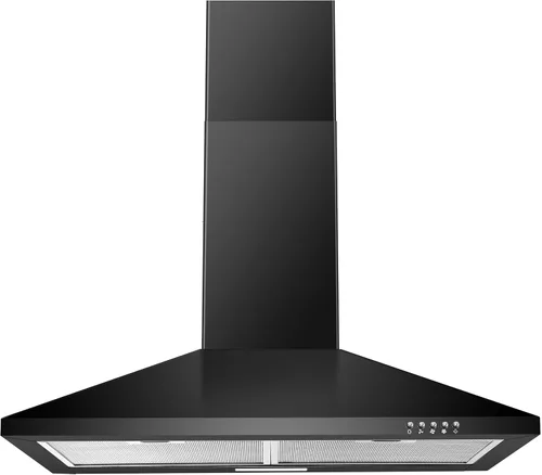 Vista 9 de [Usado] SNDOAS Campana extractora de 24 pulgadas, 450 CFM Campana extractora negra para montaje en pared, Campana extractora de cocina convertible
