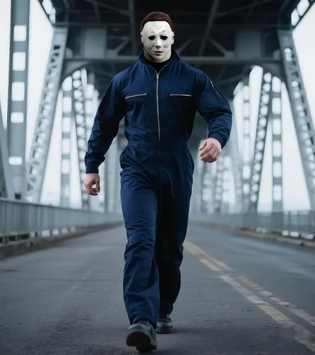 Vista 5 de Máscara aterradora de Halloween para adultos, máscara de látex clásica blanca realista de cabeza completa, espeluznante disfraz de cosplay