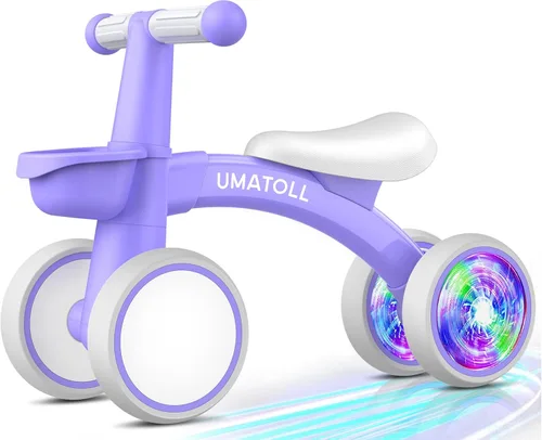 Vista 12 de Umatoll Juguetes de bicicleta de equilibrio para bebés de 1 año, asiento ajustable, regalos de cumpleaños para niños de 12 a 24 meses