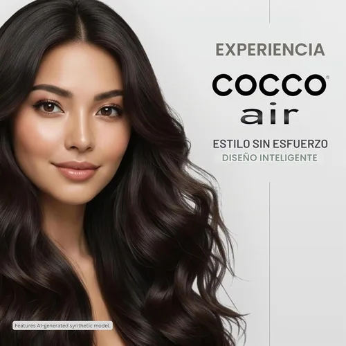 Vista 8 de COCCO Secador iónico de aire, secador de pelo plegable profesional del Negro