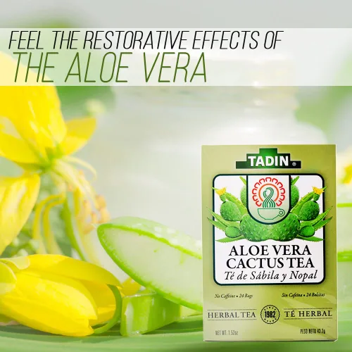 Vista 6 de Tadin Té Aloe Vera Con Cactus 24 Bolsas - Te De Sabila Con Nopal - Té