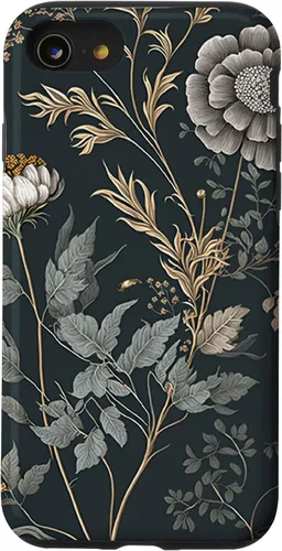 Vista 18 de iPhone 16 Cute Flowers Vintage Botánico Floral Ilustración Case