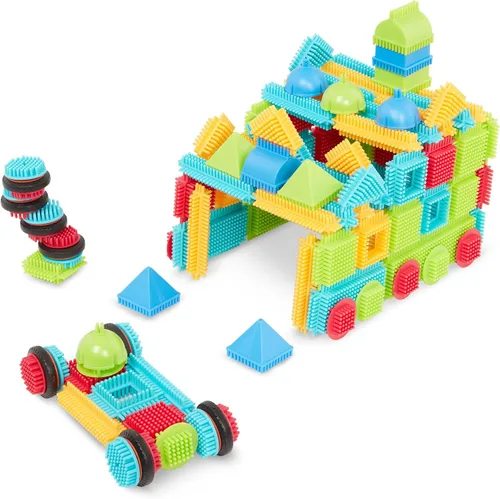 Vista 16 de Bristle Blocks Juguete Bloques de construcción para niños (80 piezas en tarro)