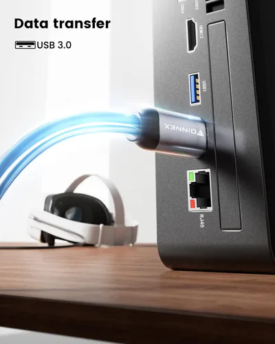 Vista 7 de FOINNEX 16FT Link Cable for Quest 2 PC VR, USB 3.0 to USB-C, Mainly for Steam VR Transmission