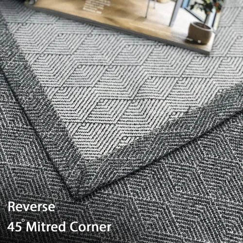 Vista 7 de always4u Cortinas geométricas de rombos suaves con aspecto de lana, 2 paneles, cortinas de lujo para tratamiento de ventanas de invierno, para sala