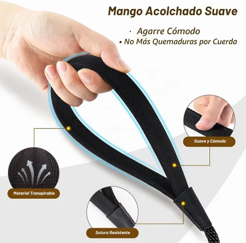 Vista 2 de Lynxking - Correa de control para perros - Correa larga de adiestramiento para perros - Línea de seguimiento con asa cómoda - Cuerda para cachorros