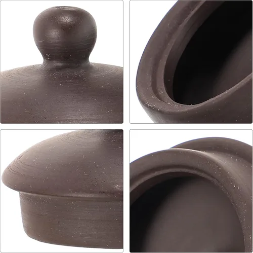Vista 3 de Tapa de repuesto para tetera, tapa de repuesto para tetera, cubierta para tetera de arcilla morada, tetera china de kungfu con perilla para tetera