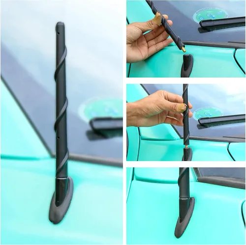 Vista 6 de Antena corta para Toyota Tundra 2000-2021 Tacoma FJ Crusier 1995-2015, antena de repuesto de 7 pulgadas en espiral de goma flexible Tundra Tacoma