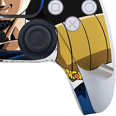 Vista 4 de Skinit Decal Gaming Skin Compatible with PS5 Bundle - Officially Licensed Dragon Ball Z Vegeta Portrait Design
