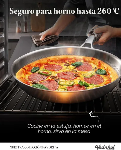 Vista 7 de Sartén de titanio, sartén profesional martillada de titanio puro de 12 pulgadas con tapa, sartén no tóxica para cocinar, utensilios de cocina sin
