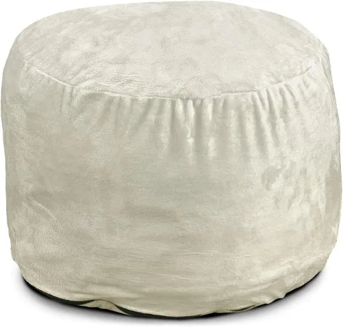Vista 21 de ULTIMATE SACK Puf otomano de 2 pies Gamuza camello Relleno de espuma - Funda extraíble lavable Camel (Camel Suede)