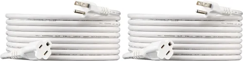 Vista 22 de Amazon Basics - Cable de extensión de 3 pies, extensor de toma de 3 clavijas, cable de extensión para interiores, 13 amperios, 125V, color negro