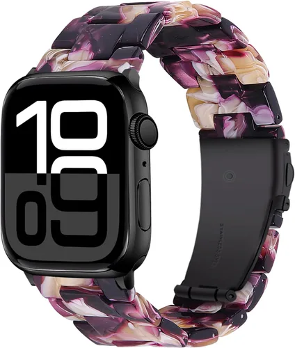 Vista 28 de Miimall Women Resin Bands for Apple Watch Series 10 9 8 7 6 5 4 3 2 1 Ultra SE Colorful Dressy Cute Classy Lightweight Comfort 38mm 40mm 41mm 42mm