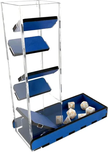 Vista 3 de C4Labs Torre de dados alta de 10 ″ y bandeja básica - Serie Chroma - Azul