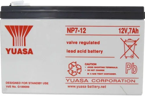 Vista 2 de Yuasa - NP7-12 AGM S65-12V 7.0Ah - Batería recargable de plomo ácido sellada