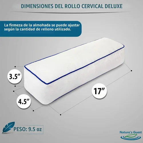 Vista 8 de Nature's Guest Almohada cervical ajustable para dormir, alivio del dolor de cuello, soporte de columna vertebral, viajes, soporte de piernas