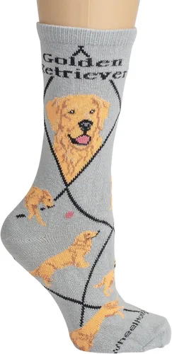 Vista 2 de Golden Retriever Calcetines de raza de perro cachorro, gris, zapato 9-11, Gris