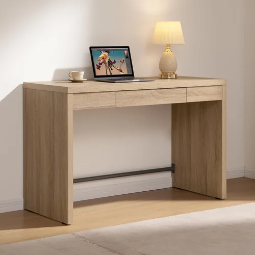 Vista 12 de SICOTAS Mesa de Escritorio para Computadora - Mesa de Estudio de Madera de 47 Pulgadas para Dormitorio, Escritorio de Oficina Estilo Granja