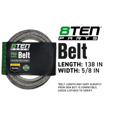 Vista 3 de 8TEN Kit de correa de eje de cubierta para Troy Bilt Big Red GT54 MTD Cub Cadet 618-04608A 618-0671D 918-04608A 54 pulgadas Fits Big Red & GT54