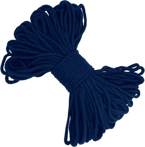 Vista 18 de Cuerda de macramé de 0.197 in x 22 yardas, cuerda gruesa de hilo de algodón natural, cuerda de colores para colgar plantas de macramé, para colgar