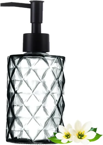 Vista 14 de Dispensador de jabón verde para baño, dispensador de jabón líquido de manos verde esmeralda recargable con bomba de plástico ABS para baño, jabón
