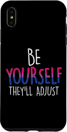 Vista 7 de Funda para iPhone 15 Be Yourself They Will Adjust LGBTQ Bisexual Flag Gay Pride Bi