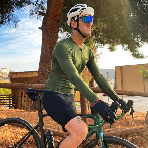 Vista 5 de Baberos de ciclismo para hombre, pantalones cortos de ciclismo para hombre, bicicleta de carretera, transpirables, acolchados, pantalones cortos